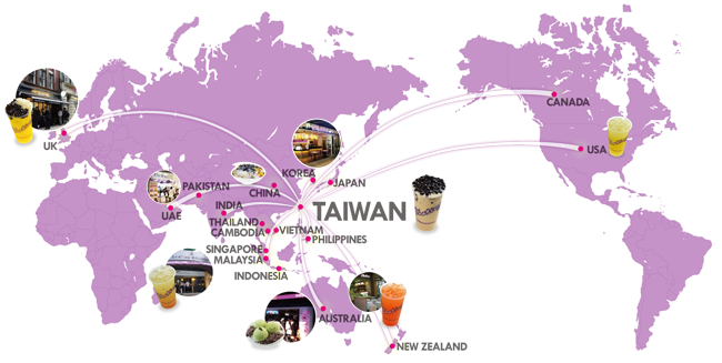 Chatime on the World Map