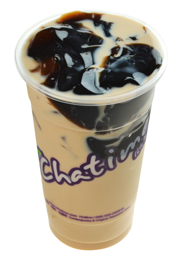 Grass Jelly Milk Tea