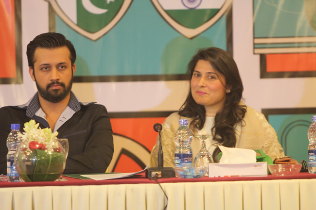 Atif Aslam and Sharmeen Obaid Chinoy