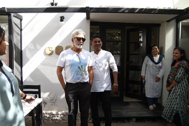 Naseeruddin Shah with Koel Cafe Staff