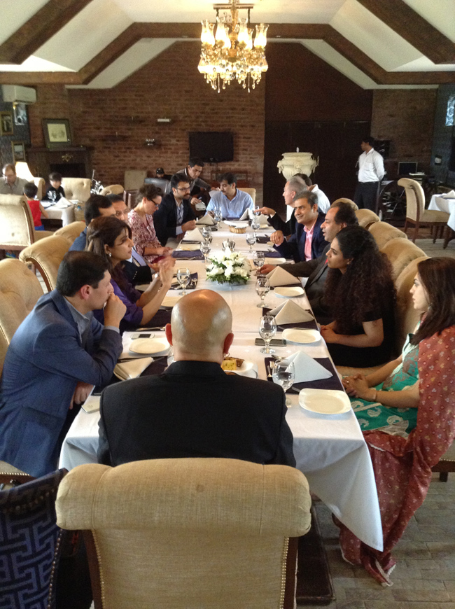 Norwegian delegates at Polo Lounge Lahore