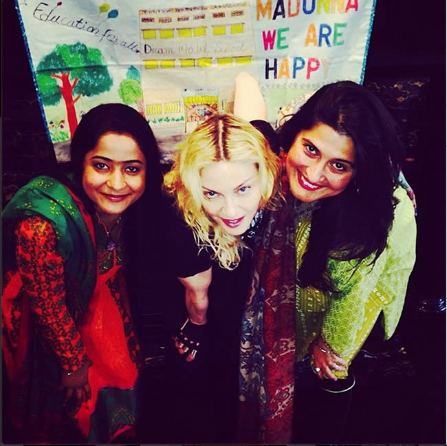 Sharmeen Obaid-Chinoy with Madonna asnd Humaira