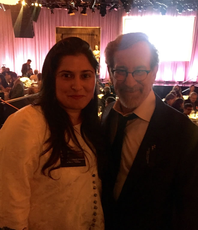 Sharmeen Obaid Chinoy with Steven Spielberg Pics