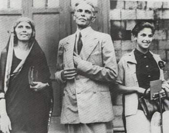 Mr Jinnah with his Sister Fatima and Daughter Dina