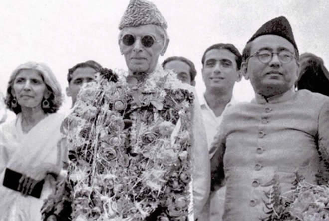 Muhammad Ali Jinnah and Mohtarma Fatima Jinnah Bombay