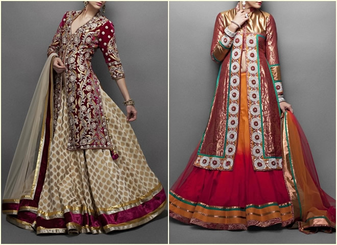 shirt and ghagra dress