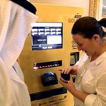 Gold vending machine in UAE.