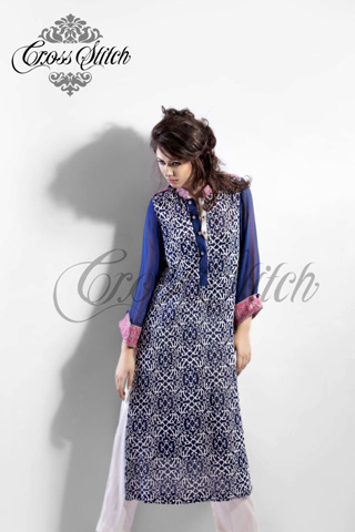 Embroidered Chiffon Winter Collection 2012 by Cross Stitch