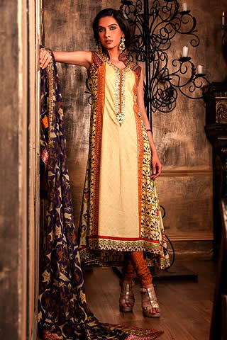 Fahad Hussayn Print Museum Lawn Collection 2013 by Ittehad Textiles