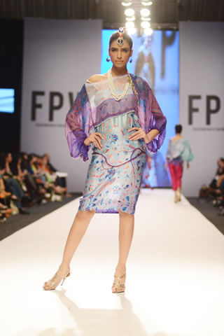 Gul Ahmed Lamis Digital Silk 2014 FPW Spring Collection