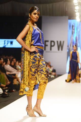 Gul Ahmed Lamis Digital Silk Spring FPW 2014 Collection