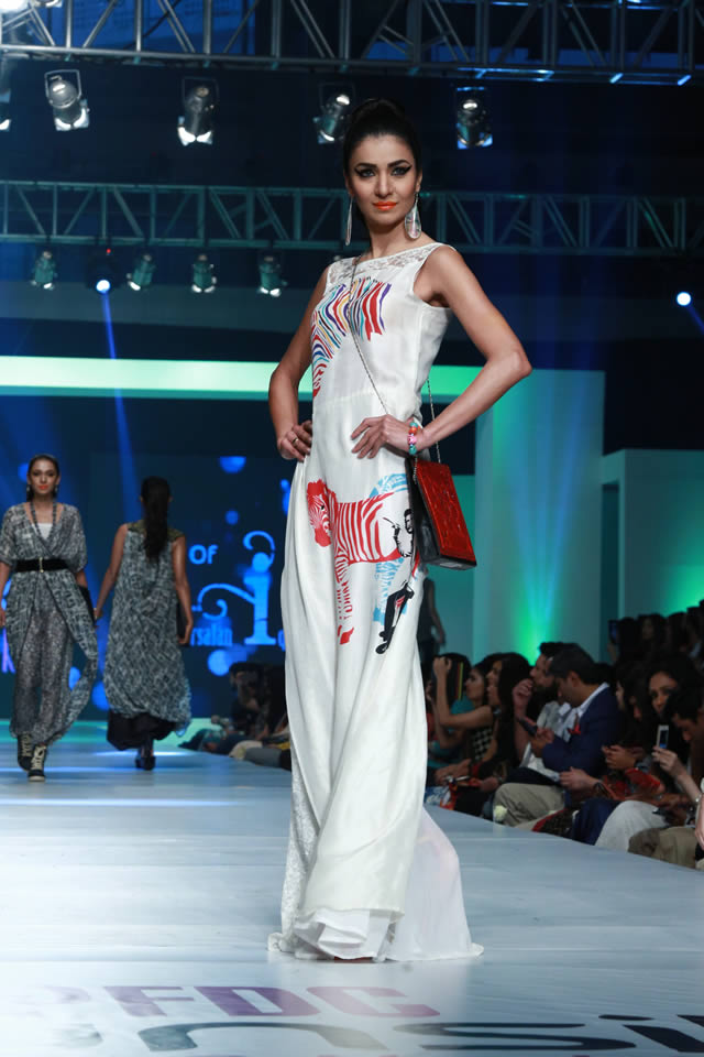 2015 PFDC Sunsilk Fashion Week Arsalan Iqbal Formal Dresses Pics