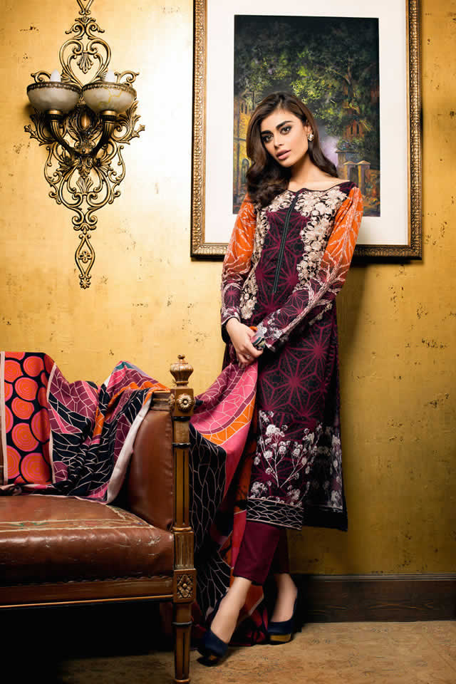 Gul Ahmed Winter Dresses collection 2015 Pictures