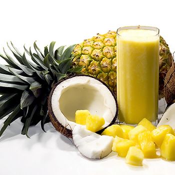 Pineapple Smoothie with Vanilla Ice Cream