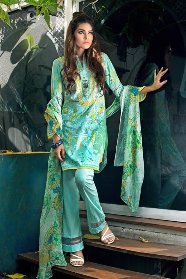 Gul Ahmed Summer Lawn Dresses collection 2017 Pics
