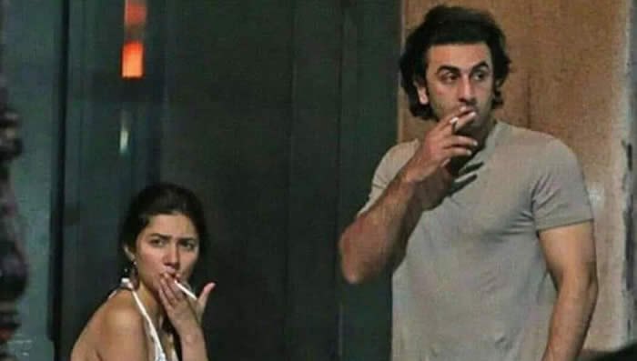 Mahira Khan smoking with Ranbir Kapoor