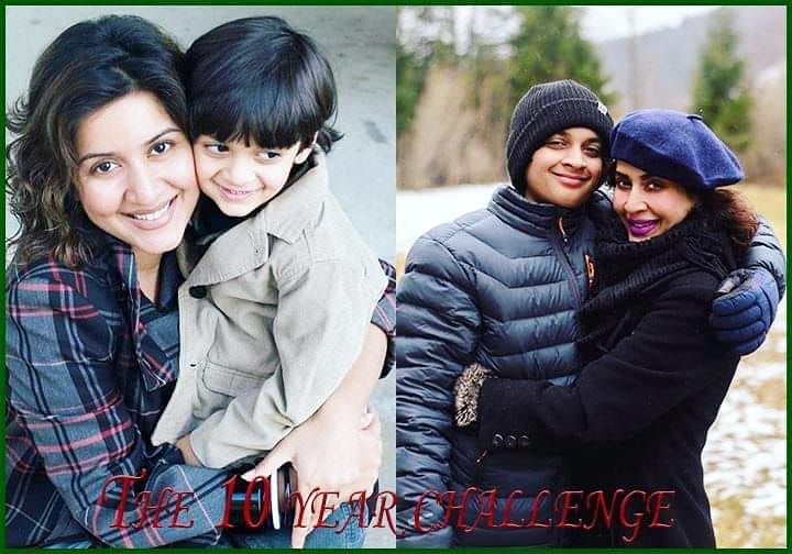 Saman Ansari with her son