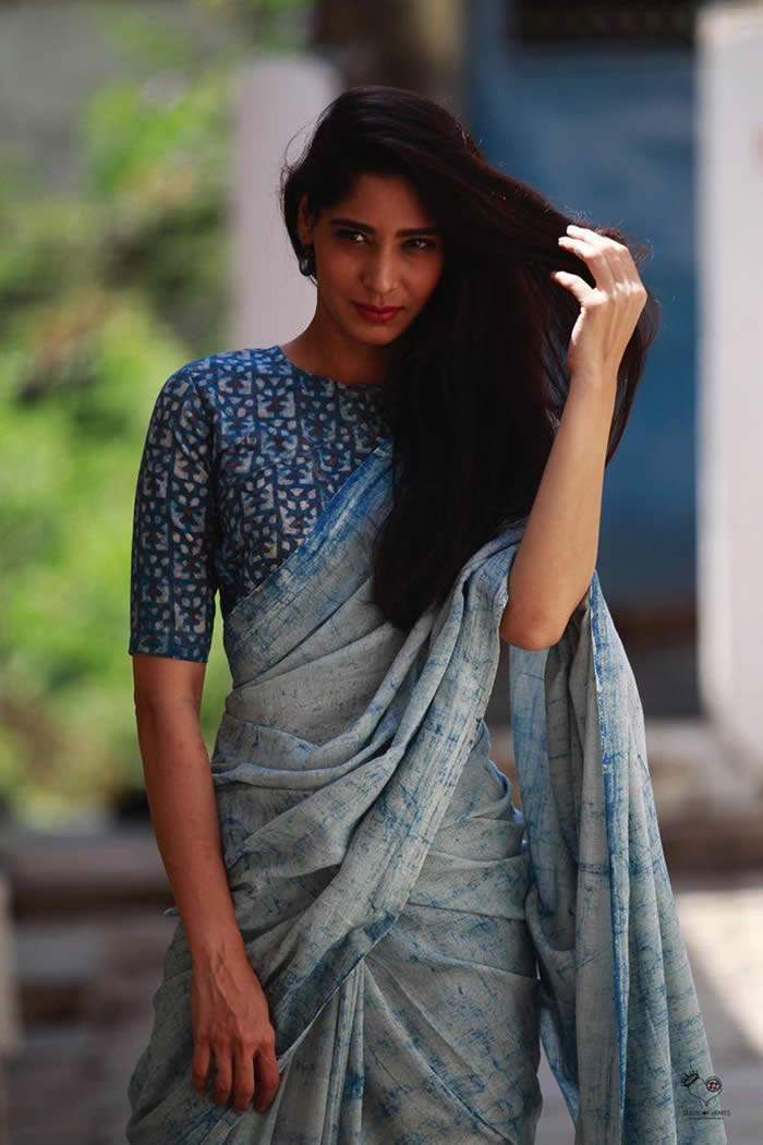 cotton saree designer blouse